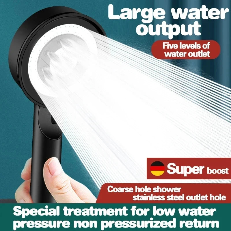 5-Mode High Pressure Handheld Shower Head Set | Water Saving