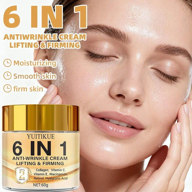 YUITIKUE 6-in-1 Anti-Wrinkle Face Cream | Retinol & Hyaluronic Acid