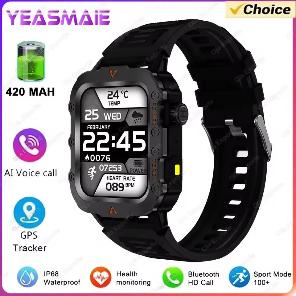 Ola Esporte Military Smartwatch – GPS, Heart Rate & Waterproof