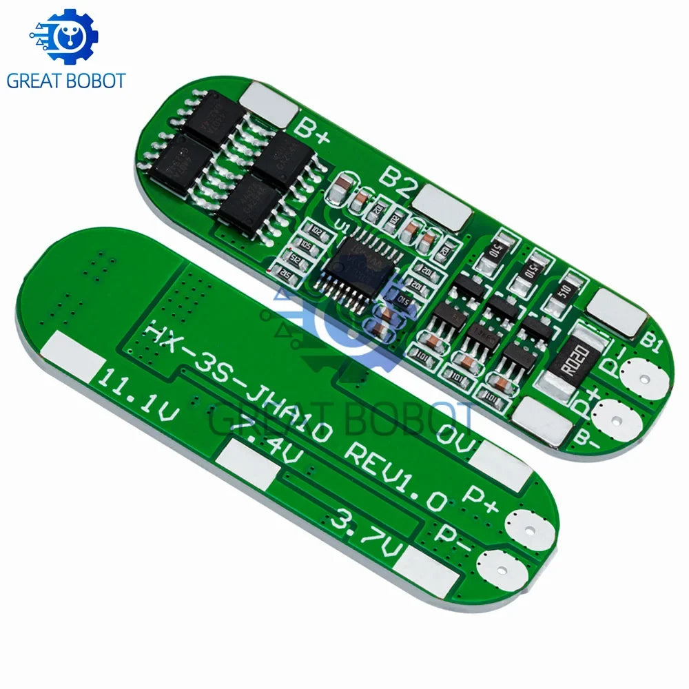 3S 10A BMS 12V Li-ion Battery Protection Board for 18650