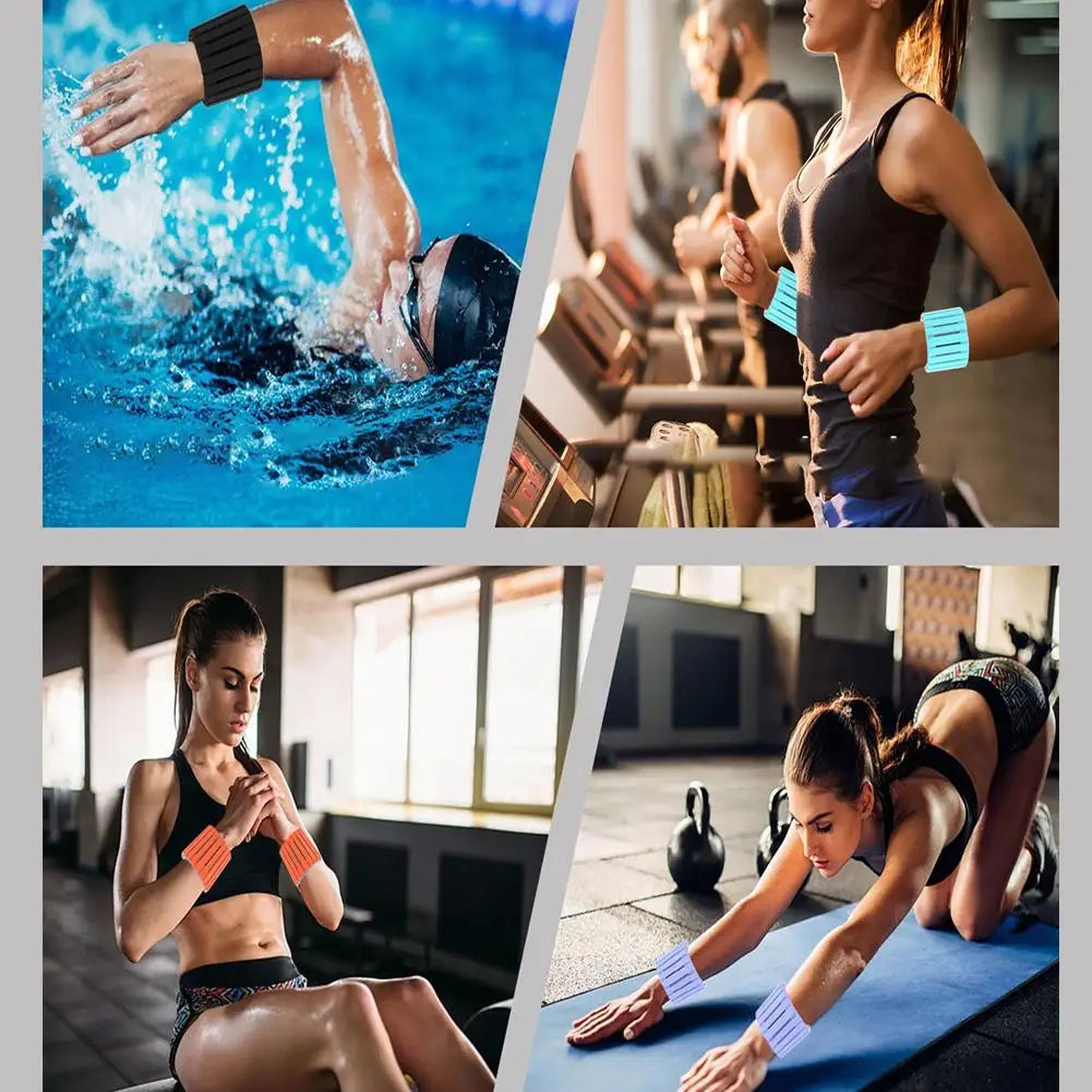 Magnetic Silicone Wrist & Ankle Weights 2LB | Fitness Training