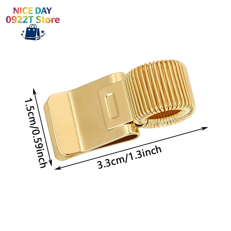 Retro Spring Metal Pen Clip Portable Notebook Fixing Clamp Student