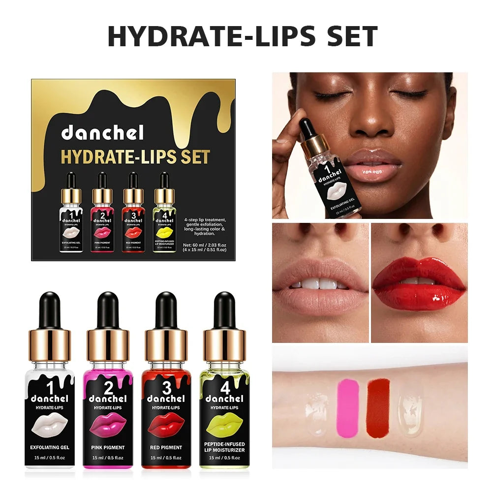 4-in-1 Lip Care Set – Exfoliate, Color & Nourish | 60ml