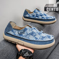 Men's Canvas Slip-On Loafers – Casual Espadrille Flat Shoes