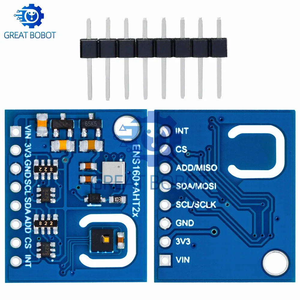 ENS160 AHT21 CO2 TVOC Air Quality Temp Humidity Sensor Arduino