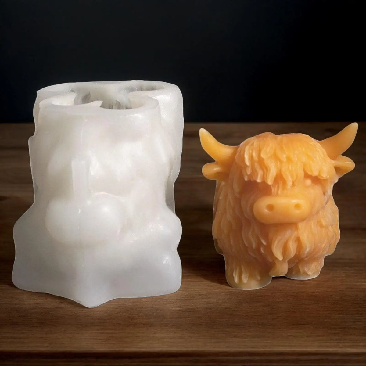 Animal Molds 3D Resin Food-grade Highland Cow Design Mould DIY