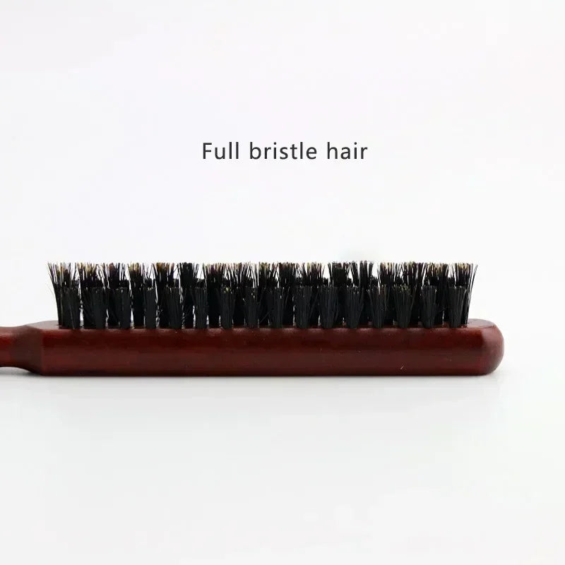 Boar Bristle Wood Teasing Comb | Hair Styling Tool