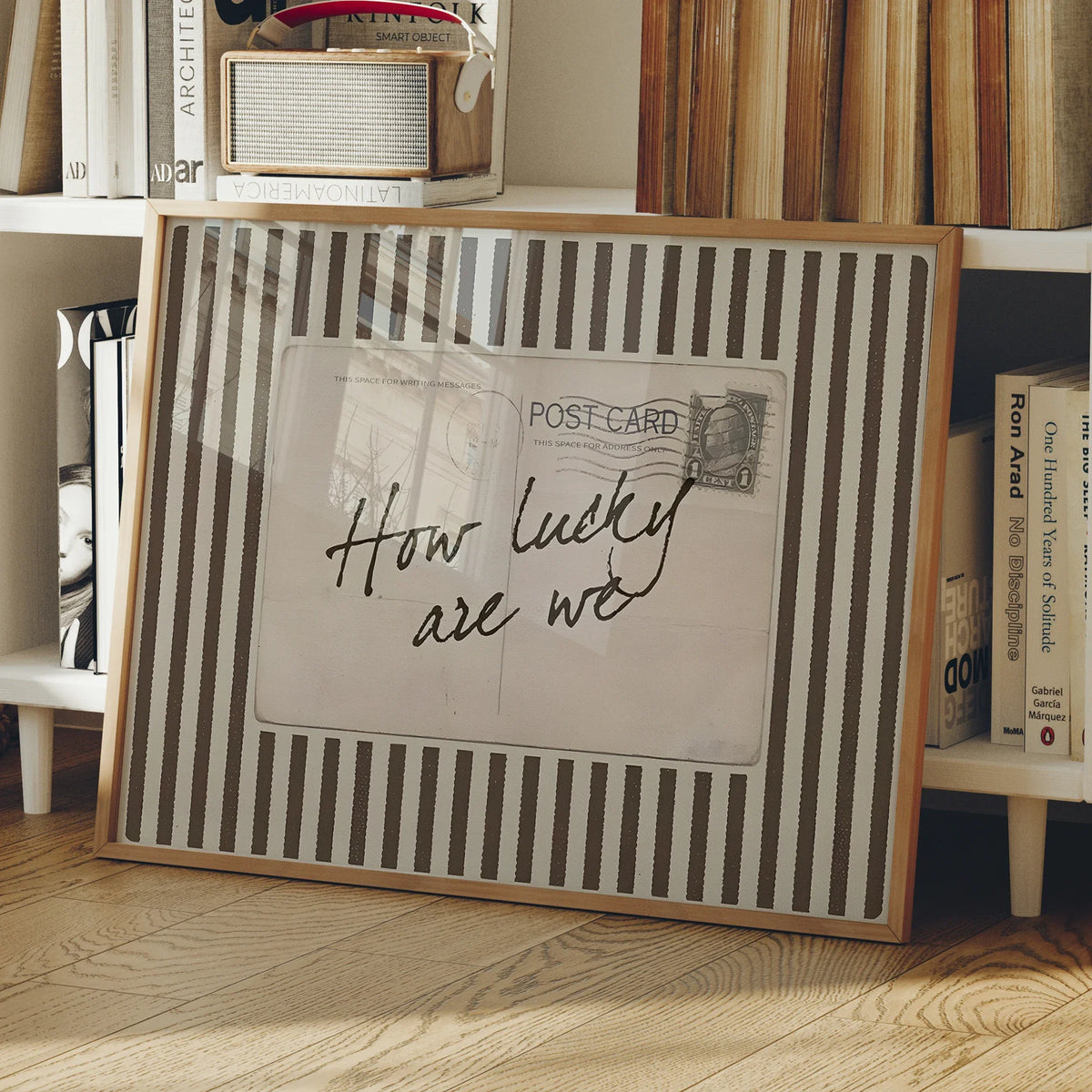 "How Lucky Are We" Vintage Postcard Canvas Wall Art Print