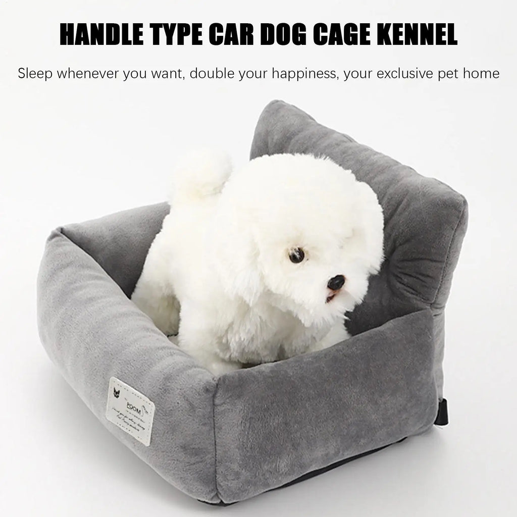 Dog Car Seat Pet Travel Booster Handle Safety Bed Dual-use Home