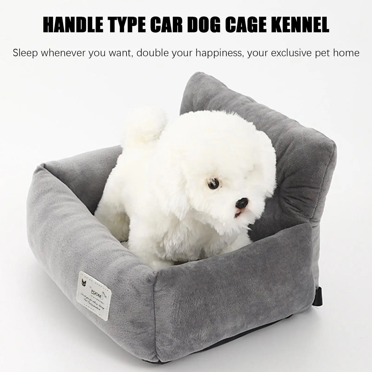 Dog Car Seat Pet Travel Booster Handle Safety Bed Dual-use Home