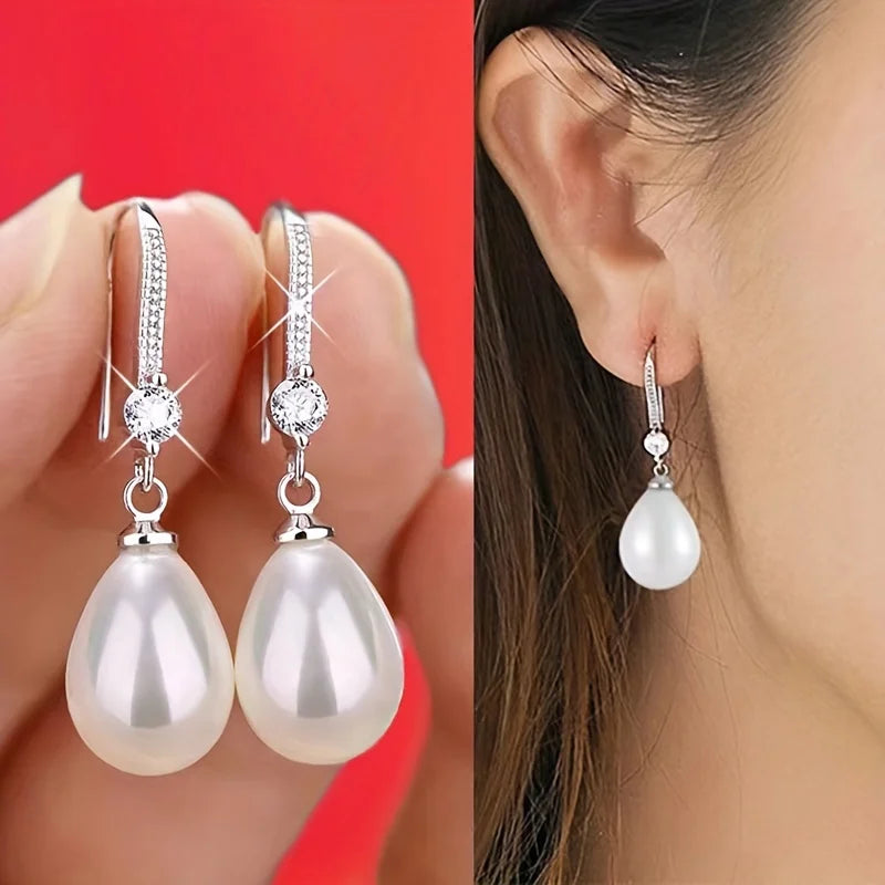 Oval Teardrop Drop Earrings | Bridal & Party Jewelry Gift