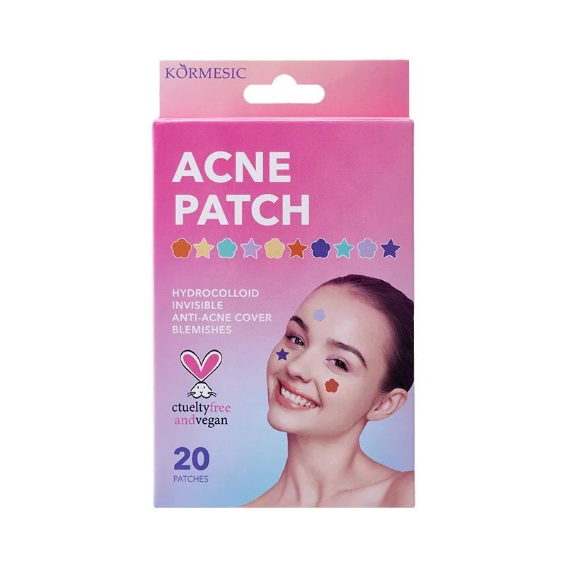 Colorful Star Acne Patches – Pimple & Blackhead Treatment 20pc