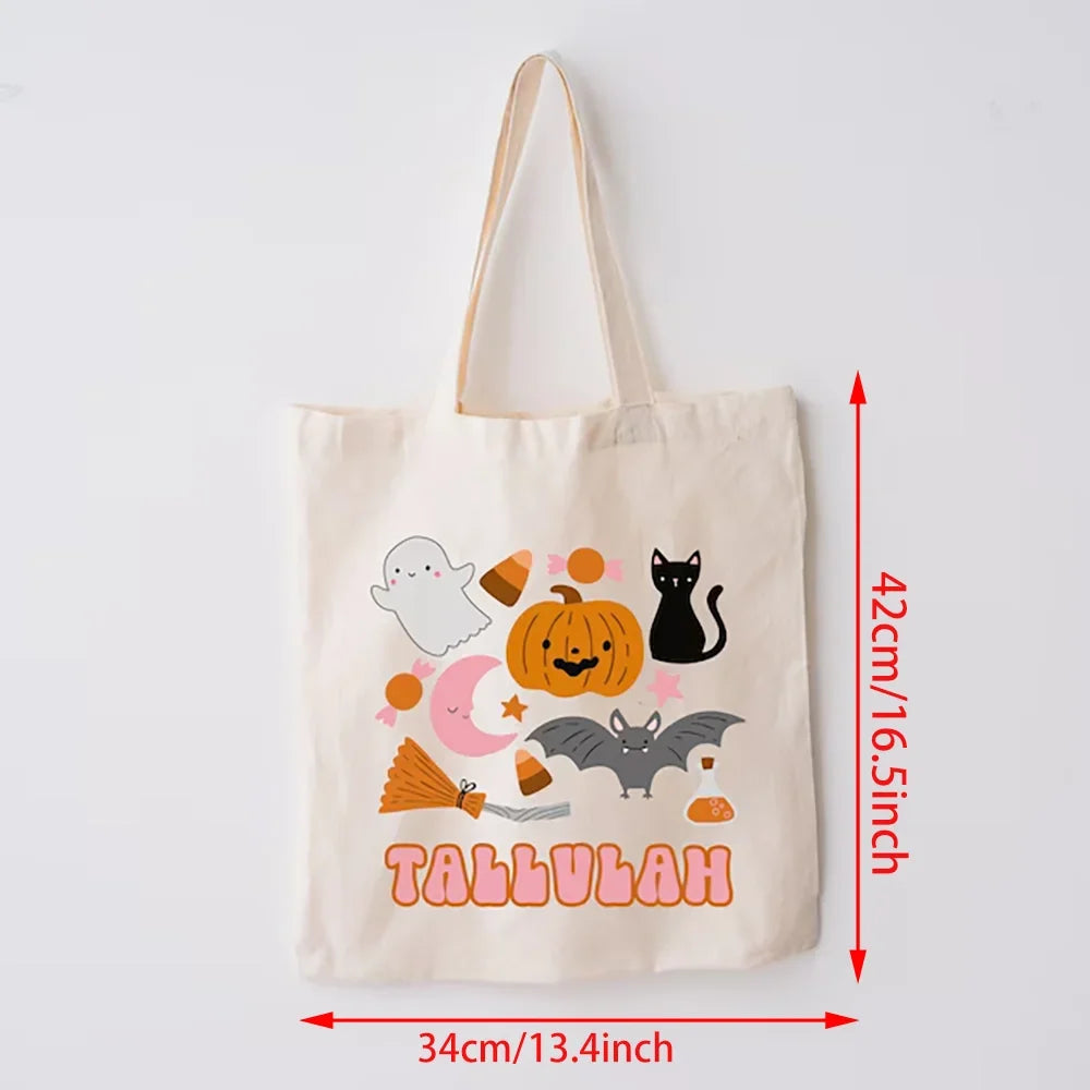 Personalized Halloween Trick or Treat Tote Bags – Set of 3