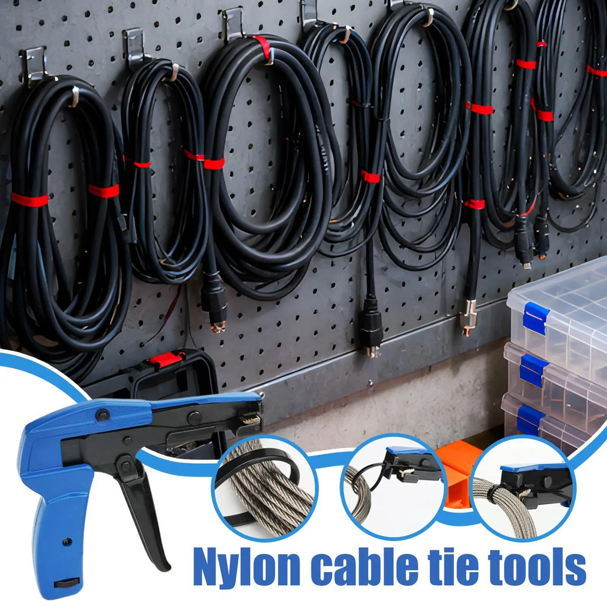Cable Tie Tensioning & Cutting Tool | Nylon Zip Tie Gun