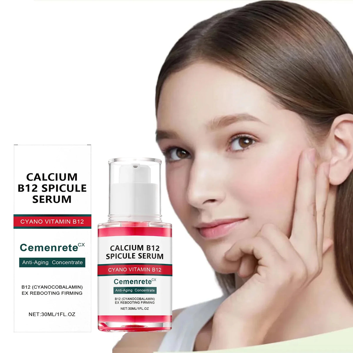 Anti-aging Serum Collagen Smooth Wrinkle Vitamin Calcium B12 Pores