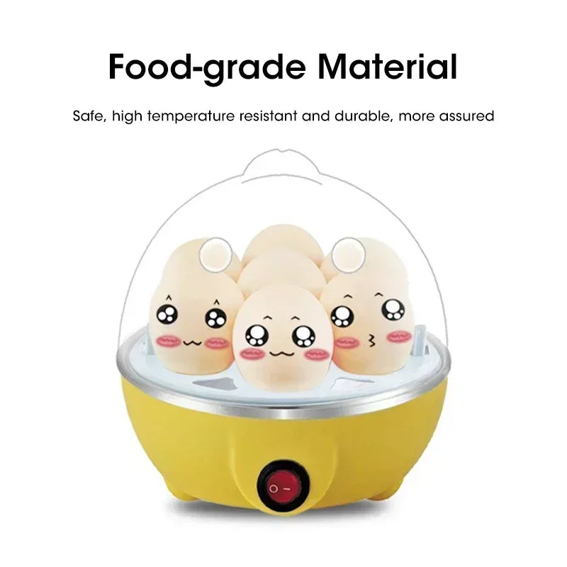 Mini Electric Egg Cooker – 7-Egg Steamer, Auto Shut-Off