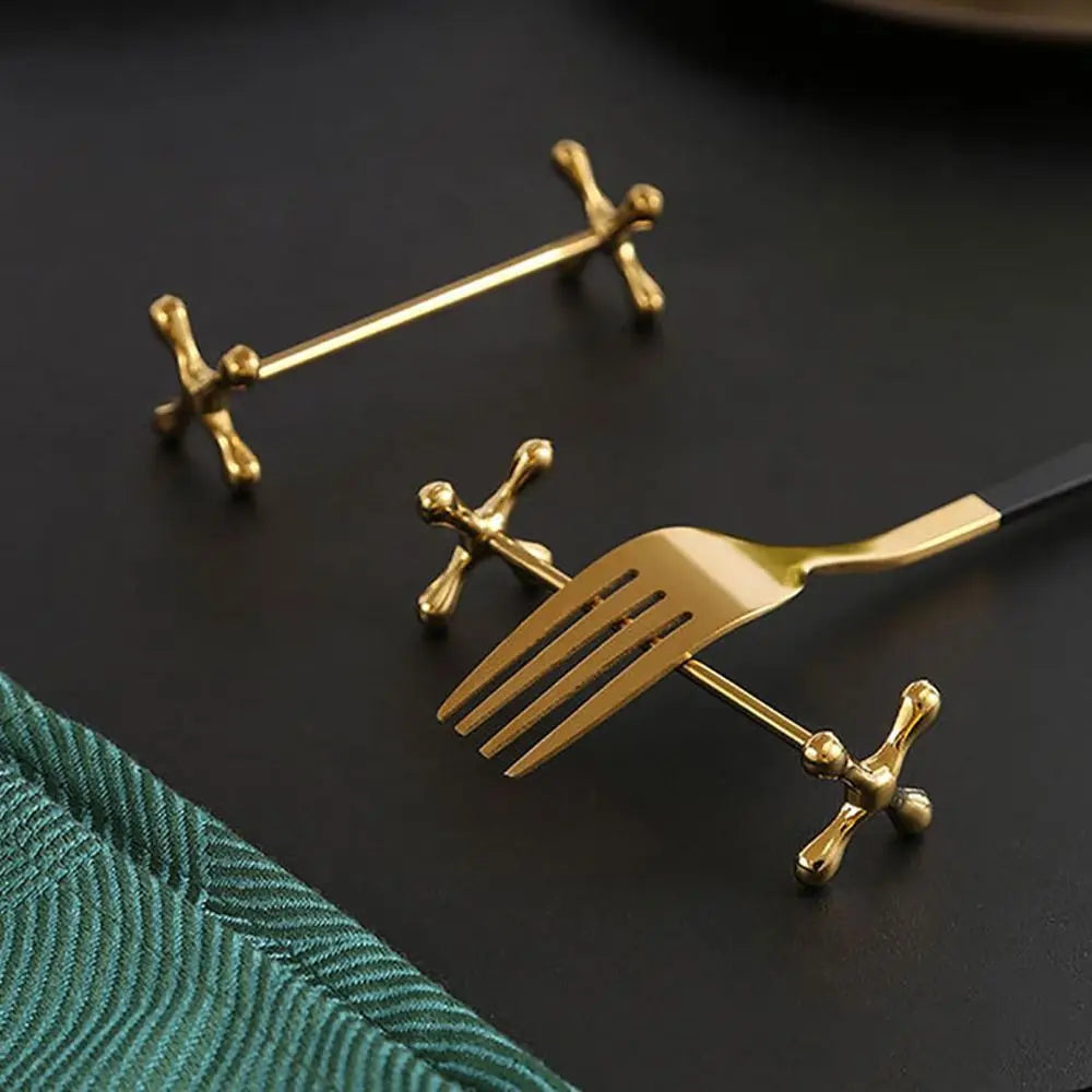 Plum Shape Stainless Steel Chopstick Holder & Tableware Rest