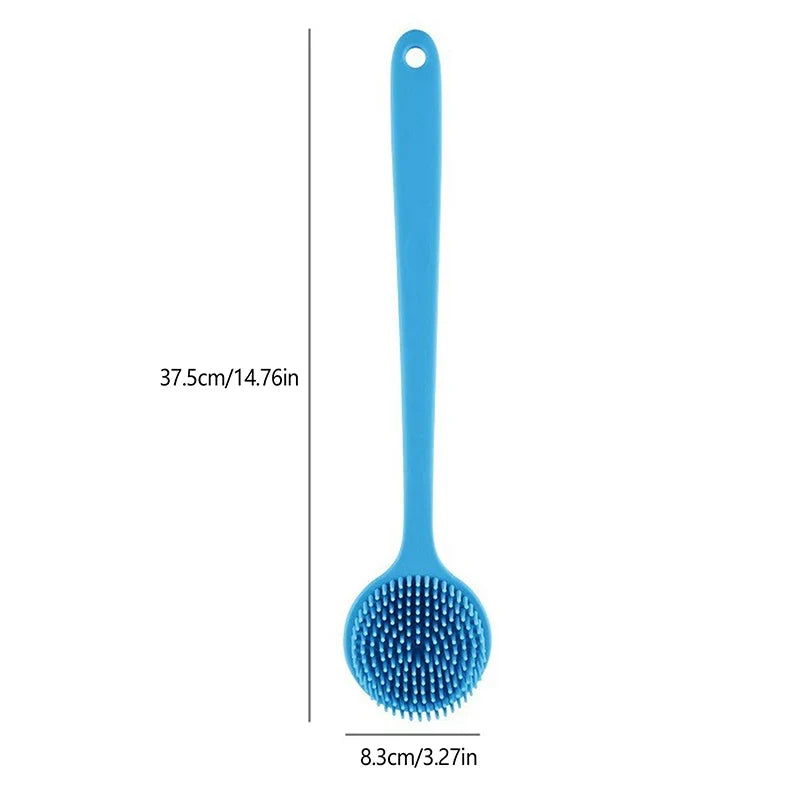 Silicone Back Scrubber – Long Handle Shower Exfoliating Brush