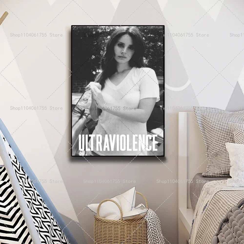 Lana Del Rey Music Poster – Self-Adhesive Waterproof Wall Sticker