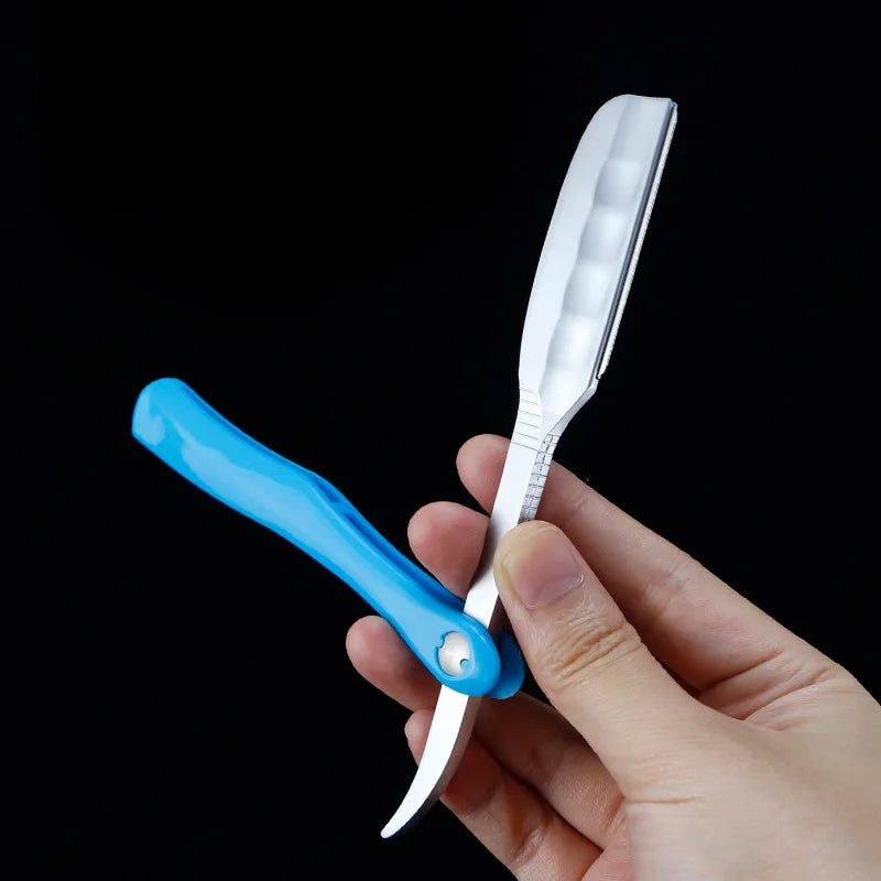 Japanese Folding Hair Razor – Feather Blade Shaving & Eyebrow Tool