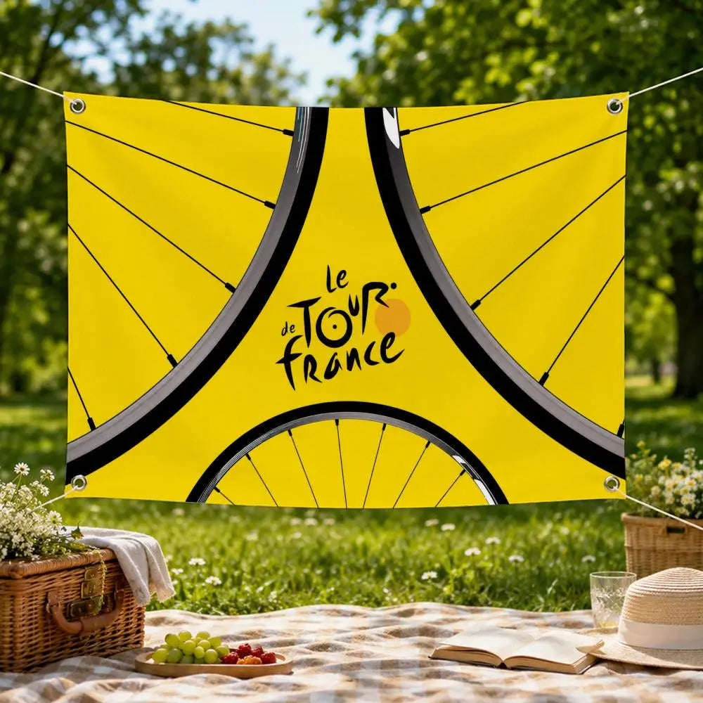 Tour De France Cycling Flag Banner – Indoor & Outdoor Decor