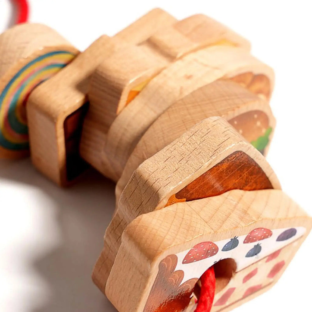 Wooden Threading Beads Toy – Toddler Sorting & Learning Set