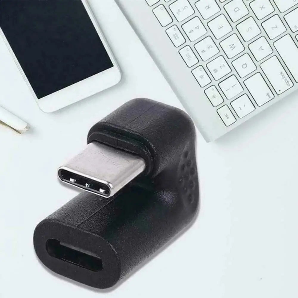 180° Angled USB-C Male to Female Adapter | U-Shape Converter