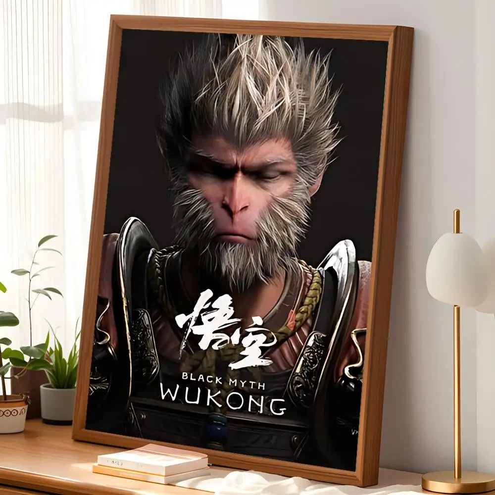 Black Myth Wukong Self-Stick HD Wall Poster – Waterproof Art