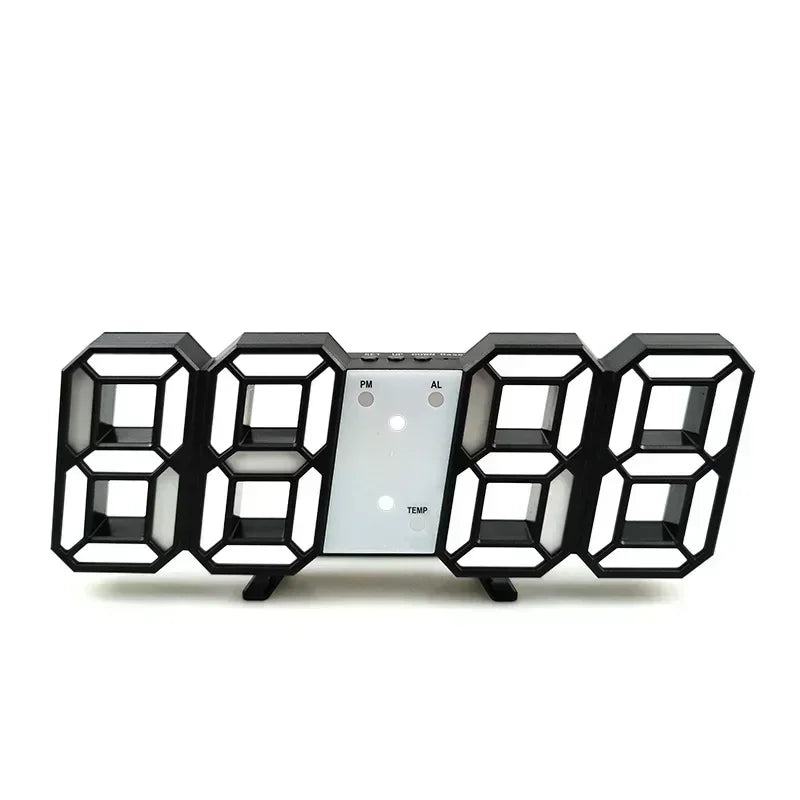 3D LED Digital Alarm Clock – Time, Date & Temperature Display