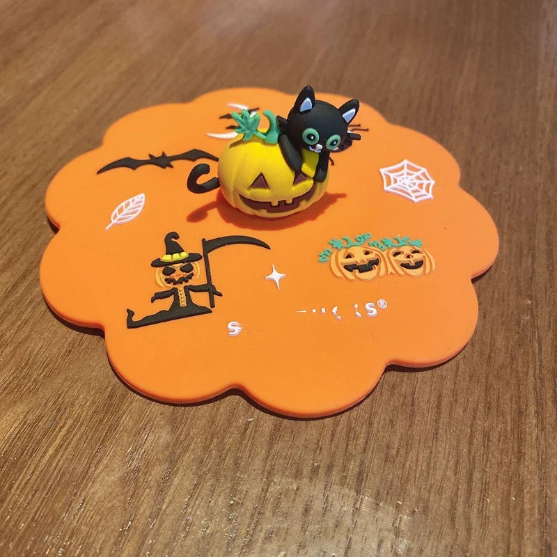 Food-Grade Silicone Cup Cover | Cute Cartoon Dustproof Lid