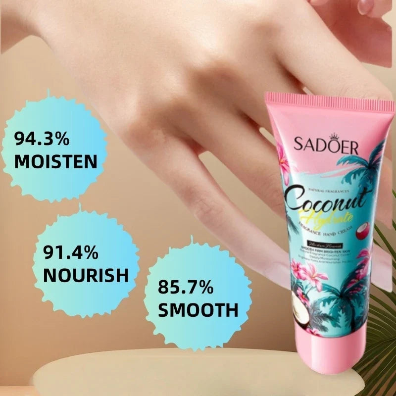 Sadoer Coconut Gift Set – Body Lotion, Hand Cream & Lip Balm