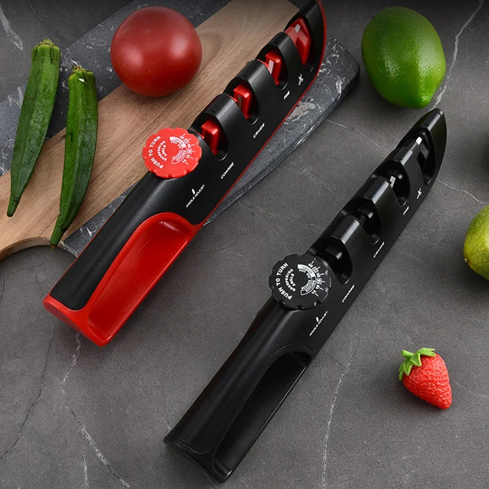 4-Stage Ceramic Knife Sharpener – Adjustable Angle, Non-Slip