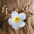 Plumeria Flower Hair Clip – Frangipani Floral Barrette for Women