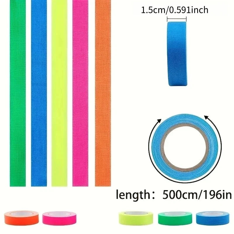 6-Roll Glow-in-the-Dark Tape Set – DIY Crafts & Holiday Gifts