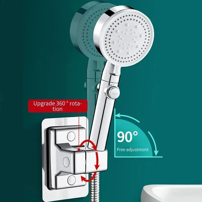 Adjustable Self-Adhesive Shower Head Holder | Wall Mount Bracket