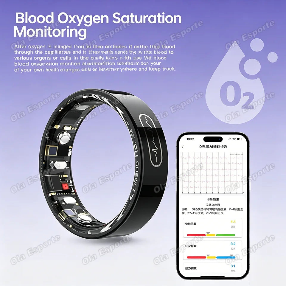 2026 Smart Ring ECG Detection Blood Pressure Heart Rate Body