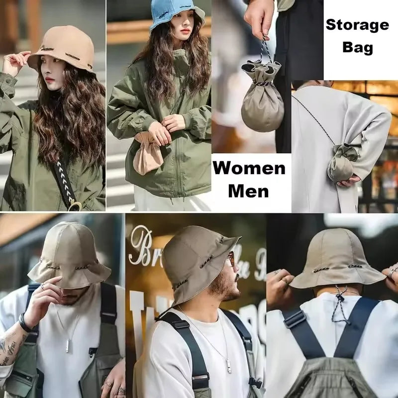 Women's Reversible Bucket Hat – Packable Wide Brim Sun Cap