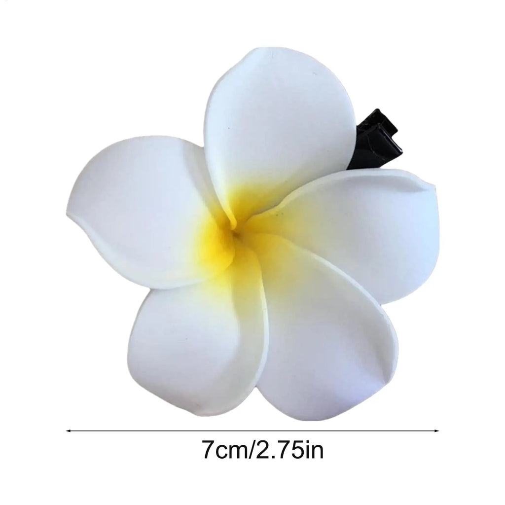 Plumeria Flower Hair Clip – Frangipani Floral Barrette for Women
