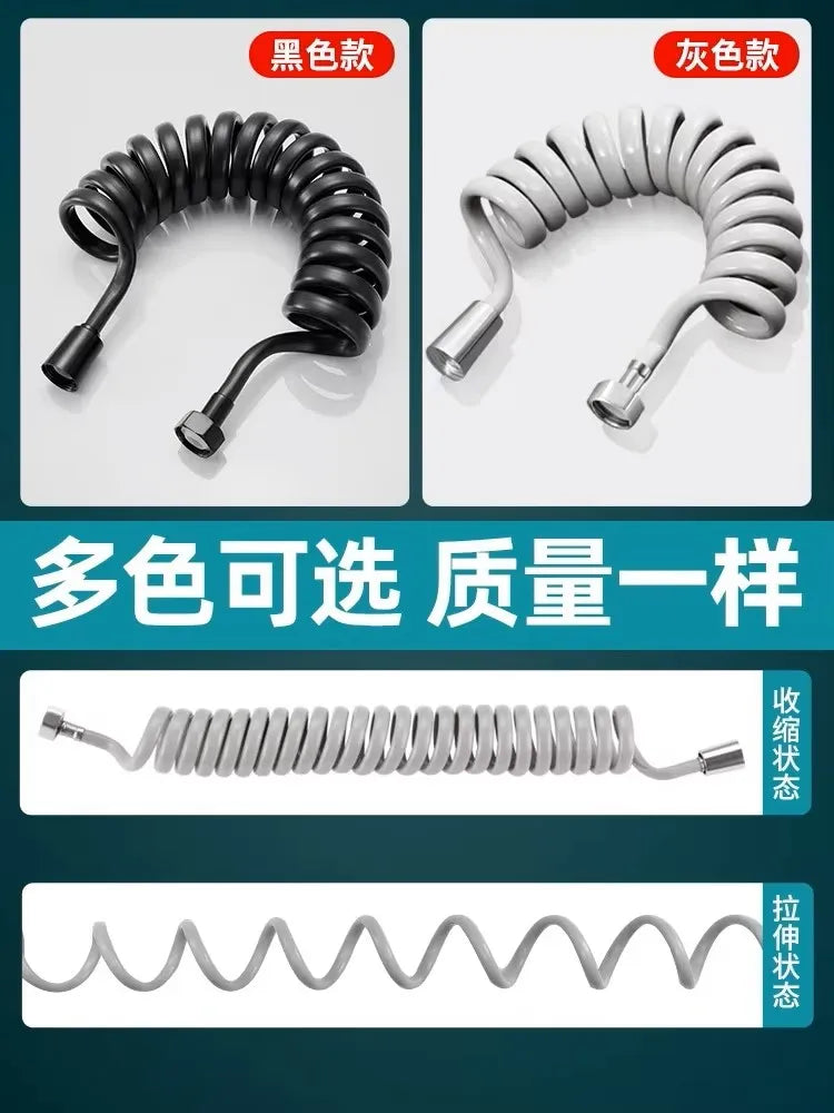 Flexible Spring Shower Hose | Bidet Sprayer Pipe 1.5M–5M