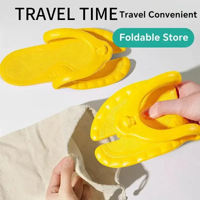 Foldable Travel Slippers – Lightweight Anti-Slip Flip Flops