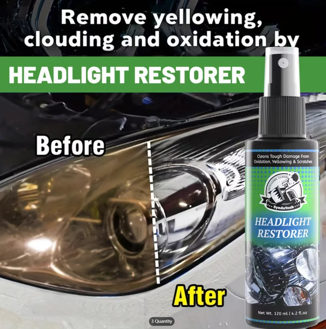 Headlight Restorer Kit – Remove Oxidation & Restore Clarity