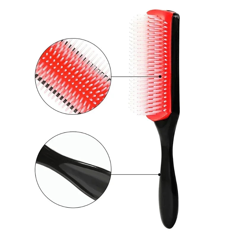 9-Row Detangling Hair Brush & Scalp Massager | All Hair Types