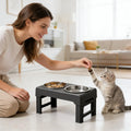 Elevated Double Pet Feeder | 3-Height Adjustable Cat & Dog Bowl