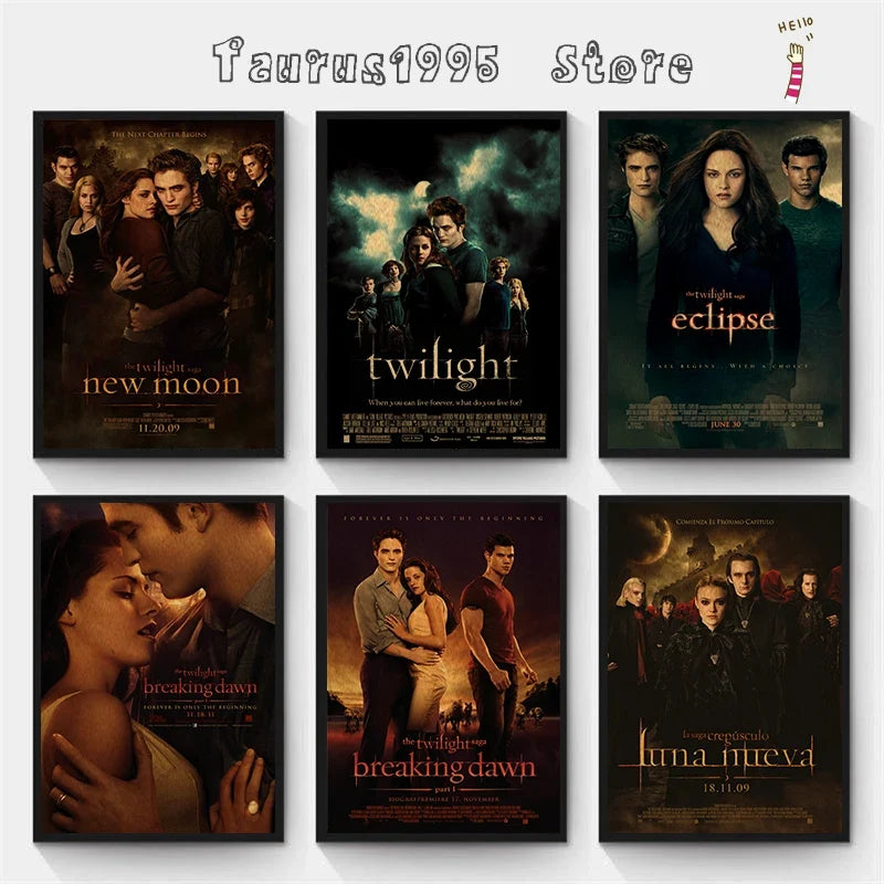 Twilight Retro Kraft Paper Movie Poster – Vintage Wall Art