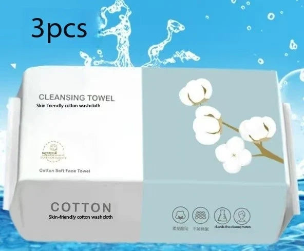 Natural Disposable Face Towel Travel Facial Cleansing Wet Dry Makeup