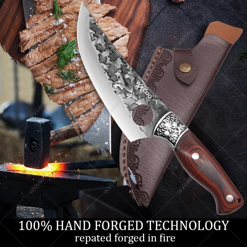 WXCOO Forged Boning & Cleaver Chef Knife | High Carbon Steel