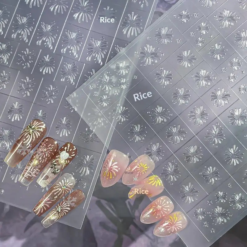 Hollow French Nail Stickers – Heart & Butterfly Nail Art Decals