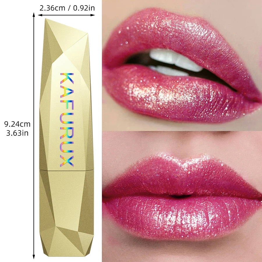 KAFURUX Glitter Metallic Lipstick – Pearlescent Lip Tint