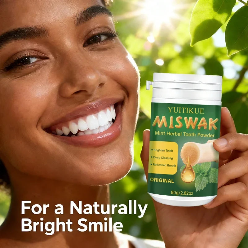 Miswak Mint Herbal Tooth Powder – Brighten & Deep Clean