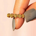 Huitan Gold Rose Flower Promise Ring for Women | Sizes 5–14